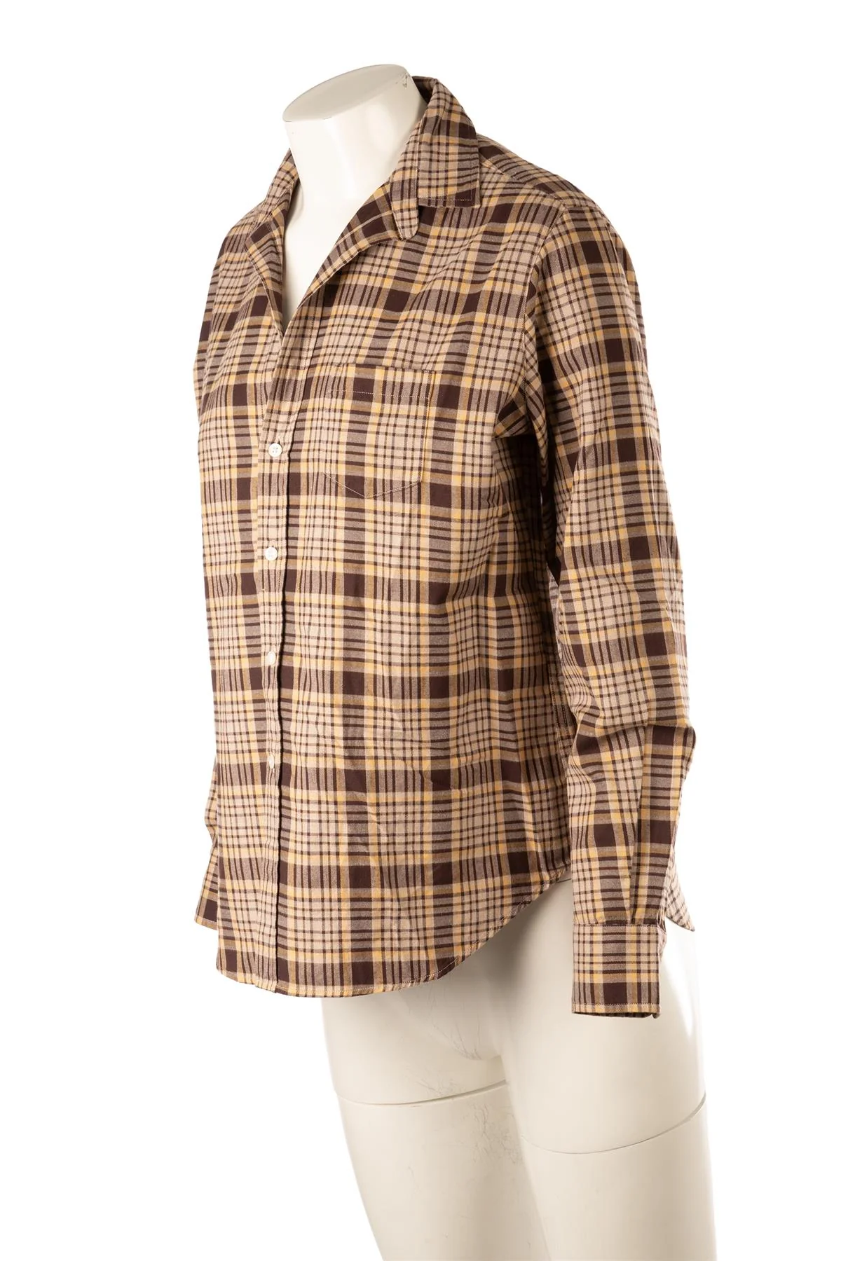 FRANK & EILEEN BROWN COTTON SHIRT XSMALL - Image 3