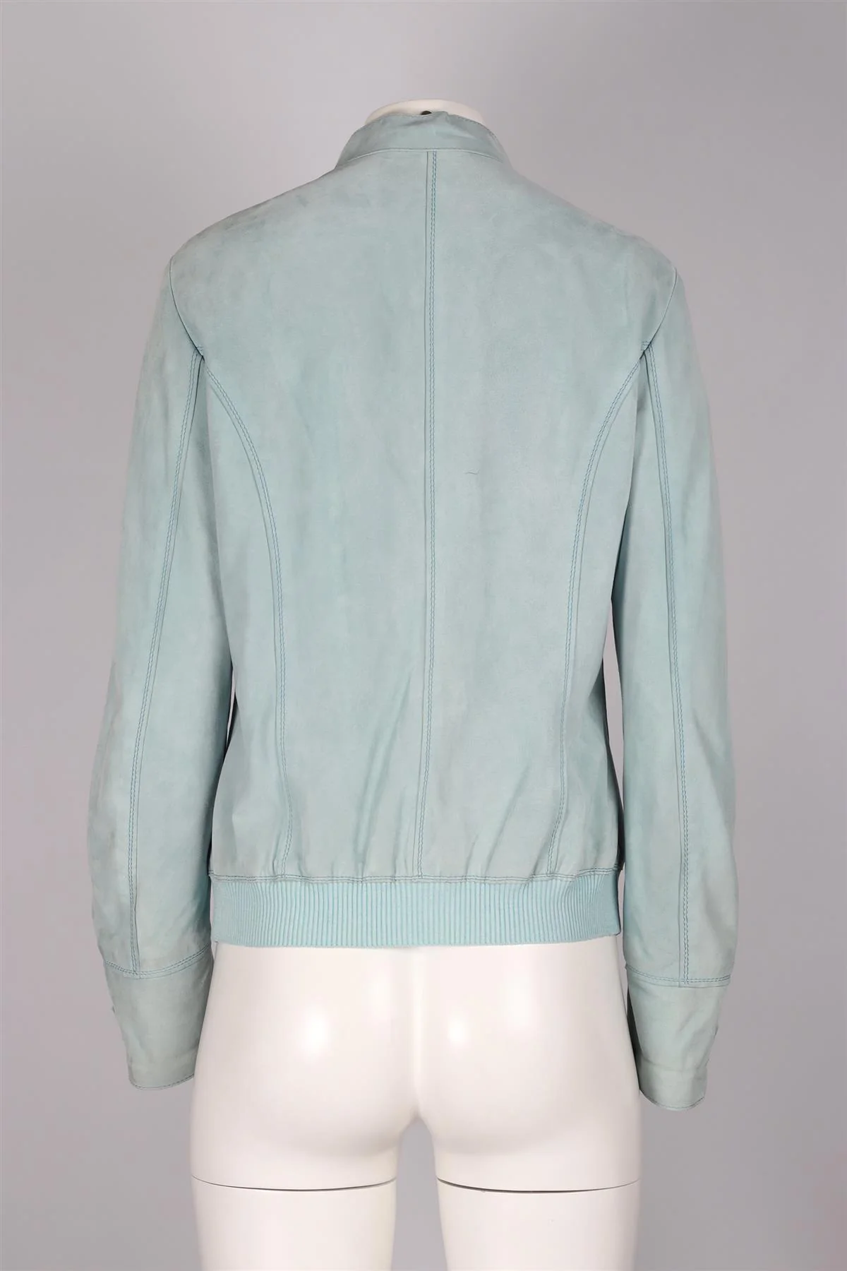 FRANK NAMANI BLUE SUEDE JACKET FR 46 UK 18 - Image 4