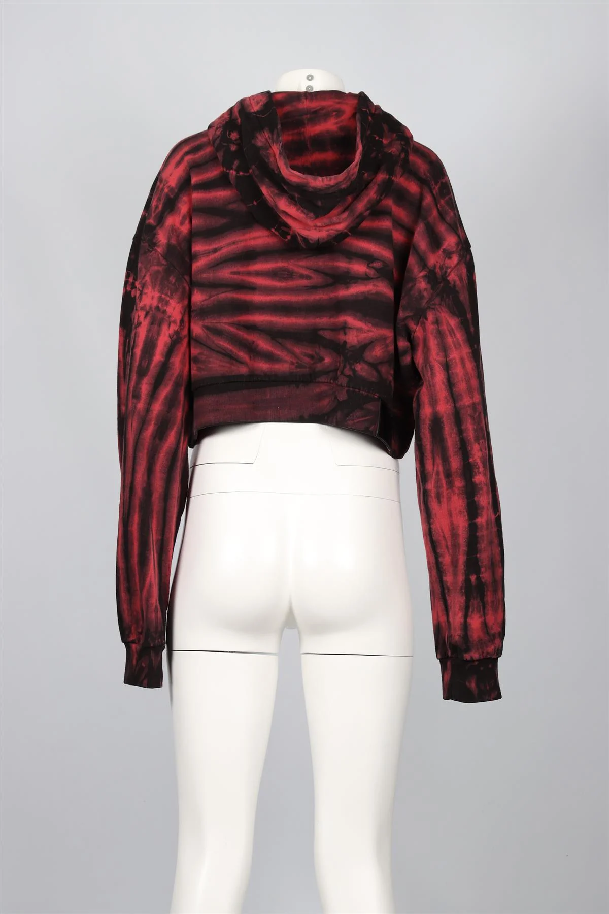 FRANKIE B RED AND BLACK COTTON HOODIE LARGE - Image 4