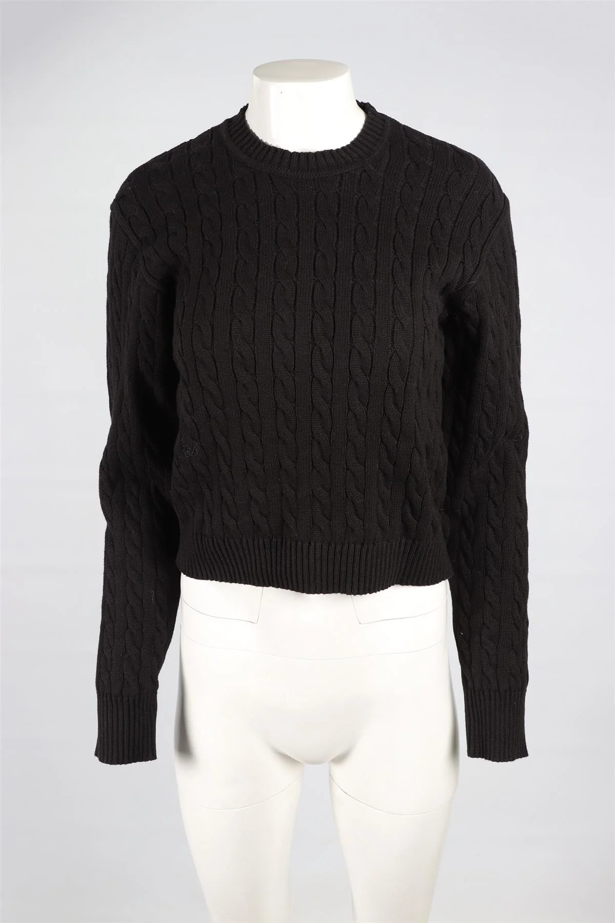 FRANKIES BIKINIS BLACK COTTON SWEATER XSMALL - Image 2