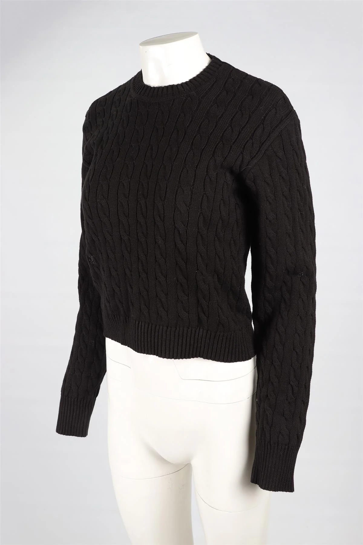 FRANKIES BIKINIS BLACK COTTON SWEATER XSMALL - Image 3