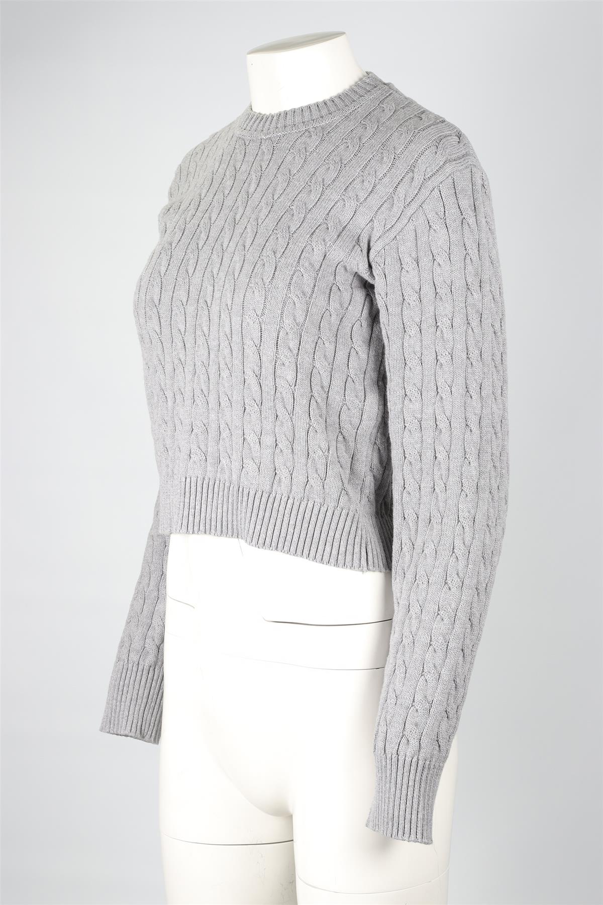 FRANKIES BIKINIS GREY COTTON SWEATER XSMALL - Image 3