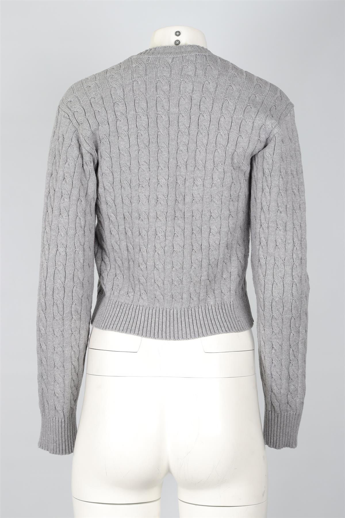 FRANKIES BIKINIS GREY COTTON SWEATER XSMALL - Image 4