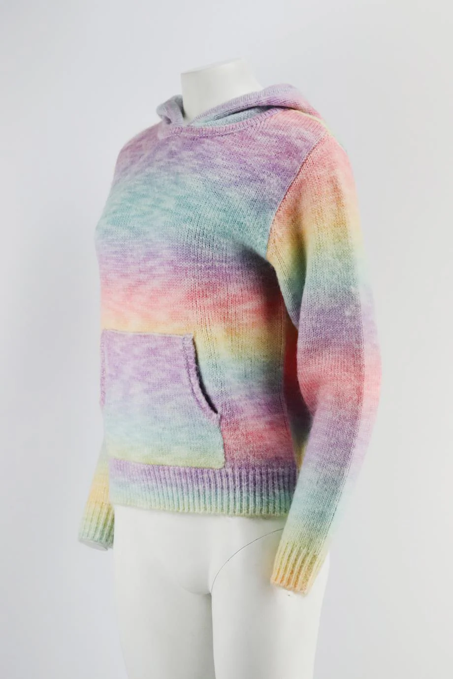 FRANKIES BIKINIS TIE DYED WOOL BLEND HOODIE SMALL - Image 3