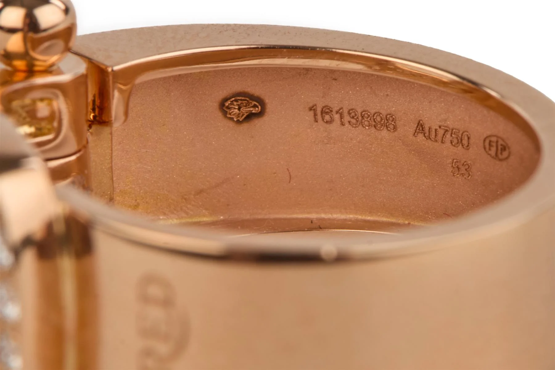 FRED FORCE 10 18K ROSE GOLD AND DIAMOND RING SIZE 53 - Image 7
