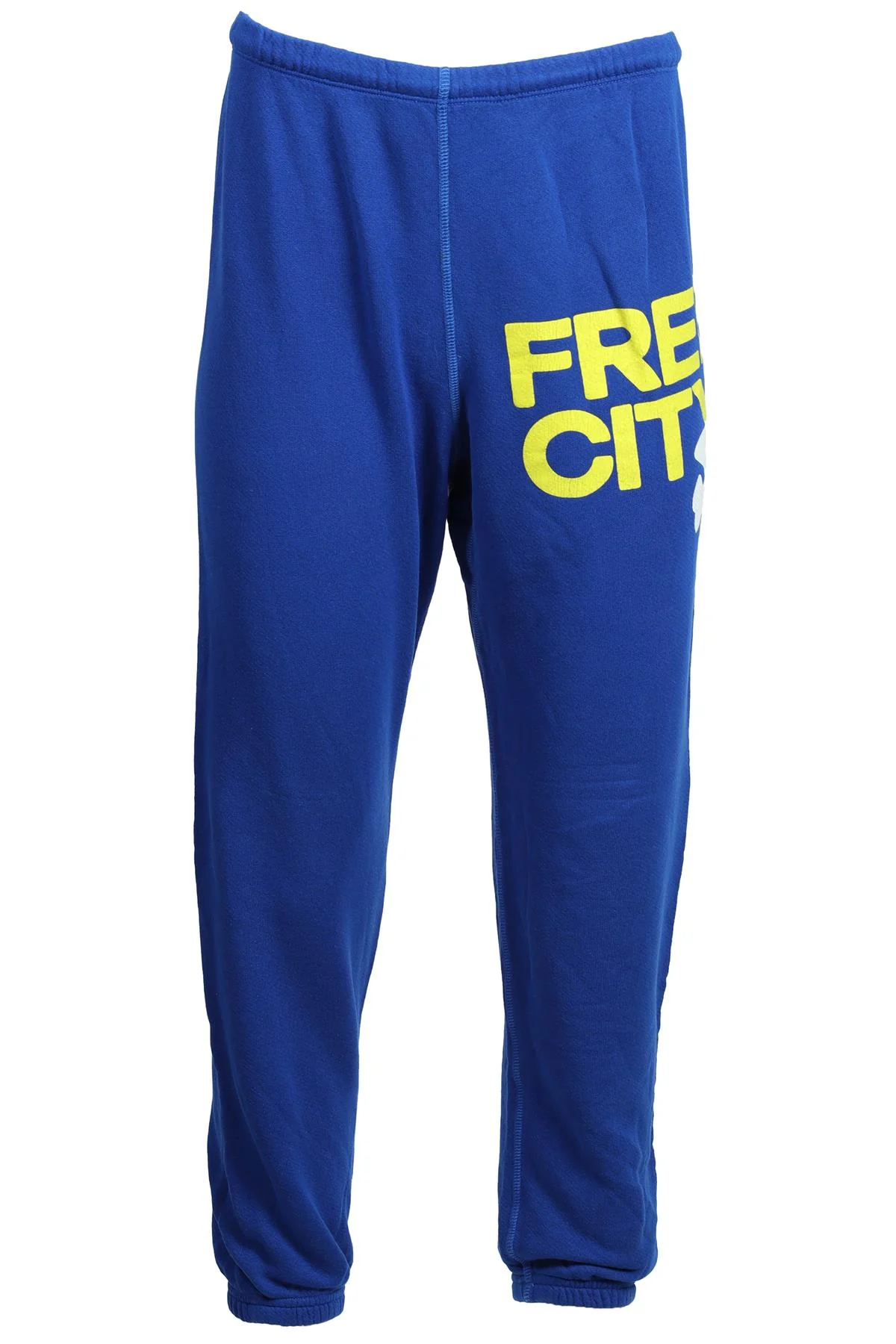 FREE CITY BLUE COTTON TRACK PANTS SMALL - Image 5