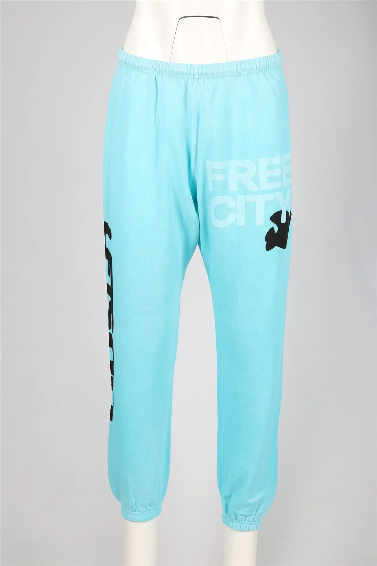 FREE CITY BLUE COTTON TRACK PANTS SMALL - Image 2