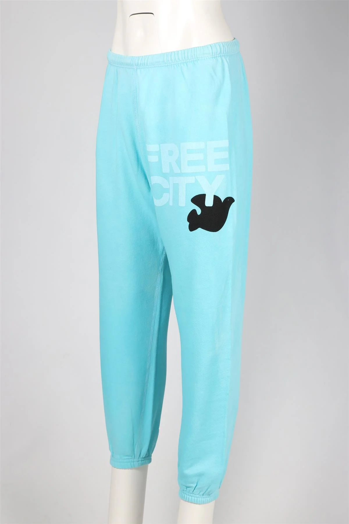 FREE CITY BLUE COTTON TRACK PANTS SMALL - Image 3