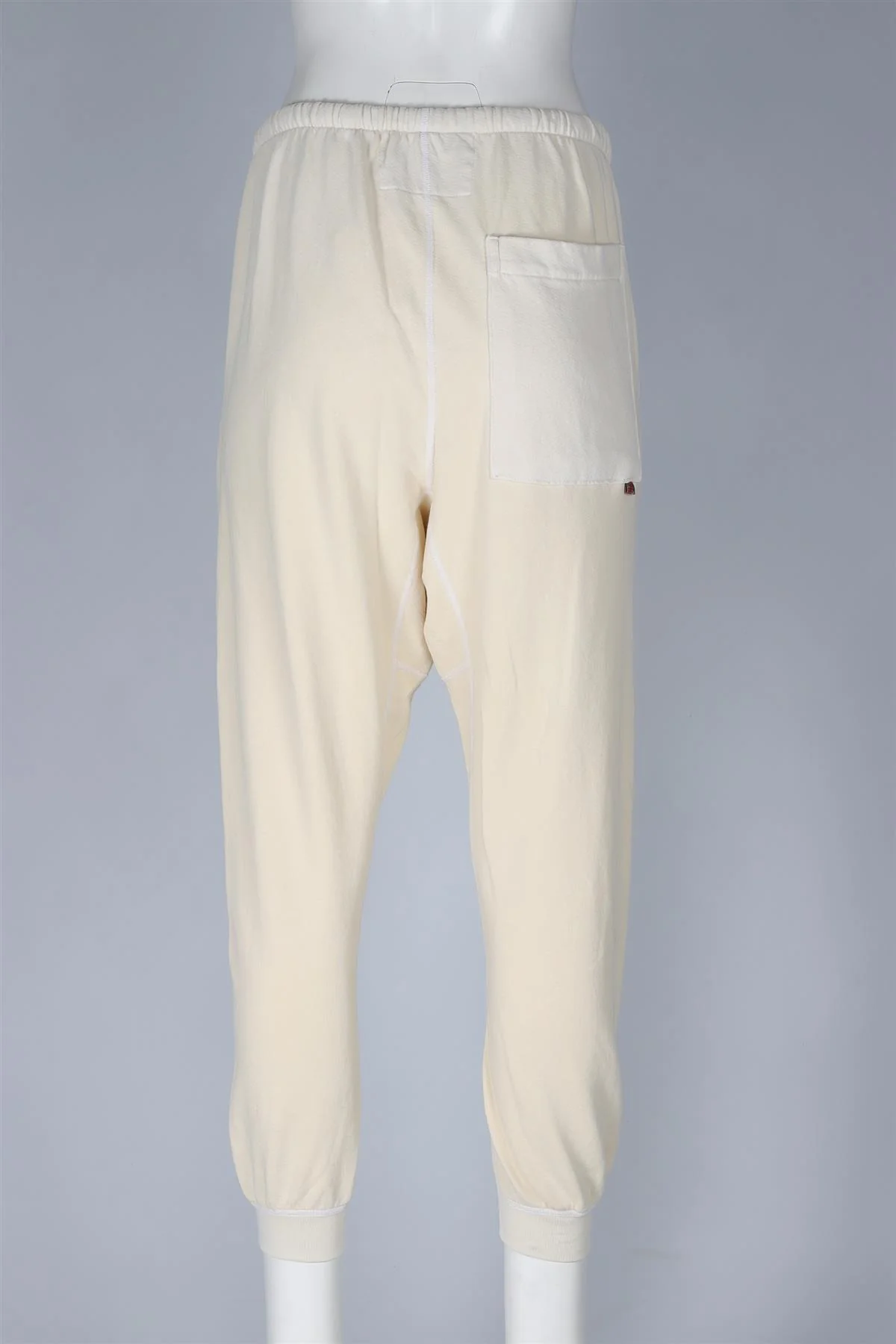 FREE CITY CREAM COTTON TRACK PANTS SMALL - Image 4