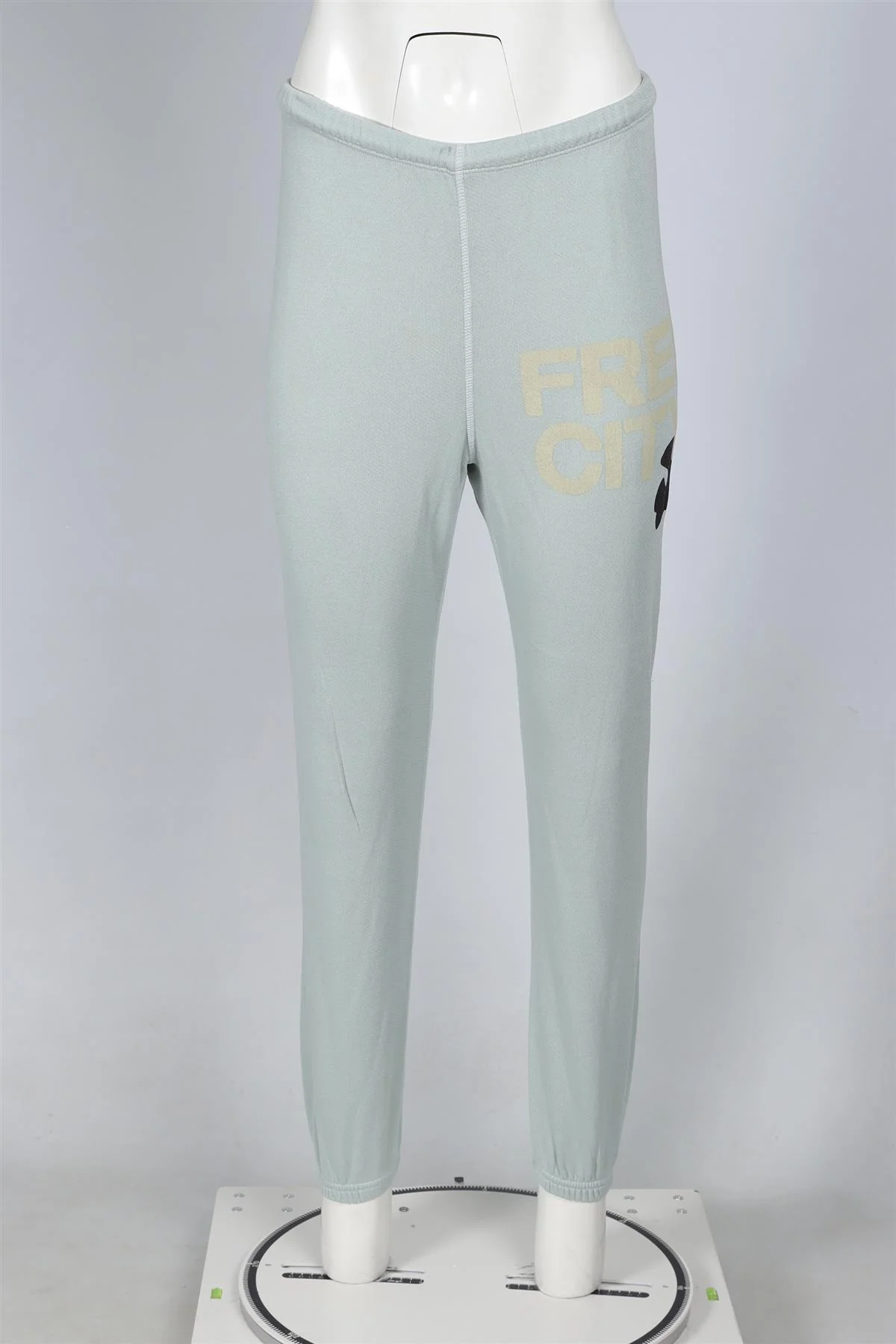 FREE CITY GREEN COTTON TRACK PANTS SMALL - Image 2