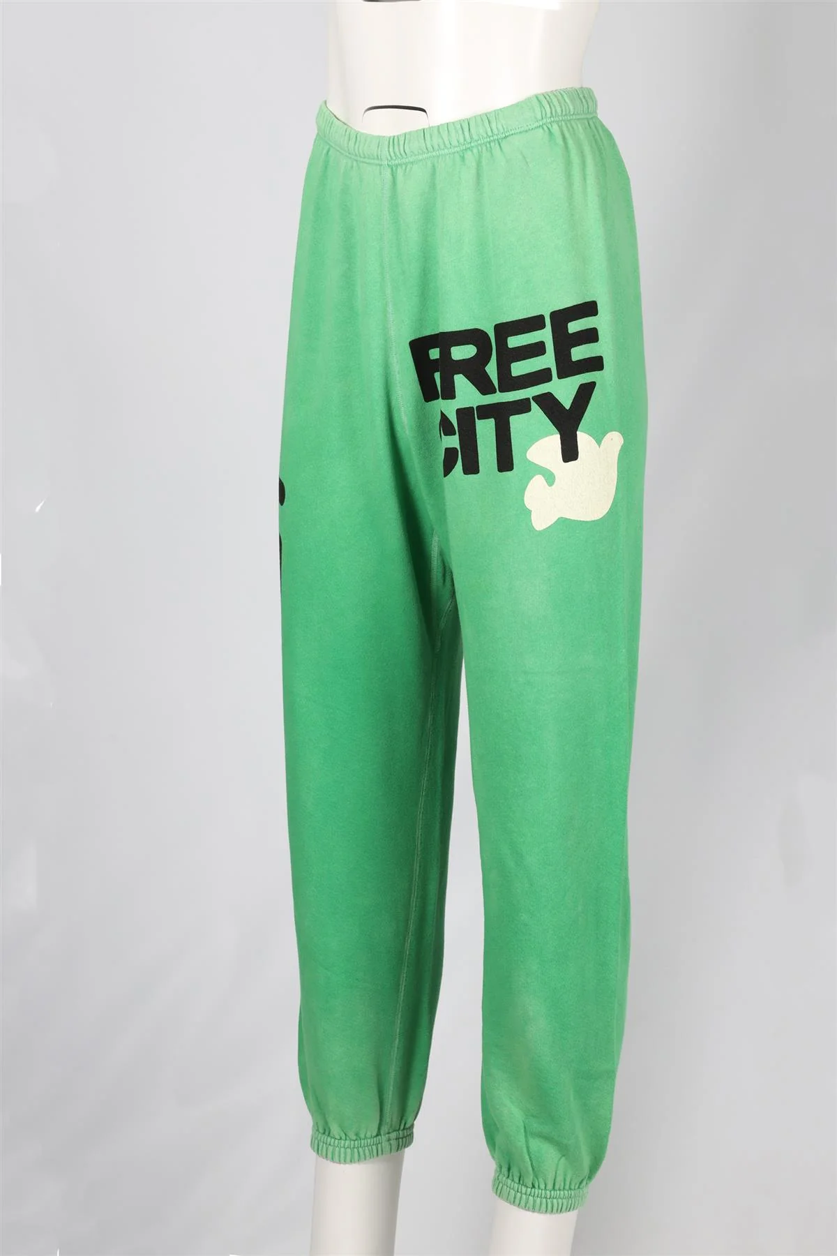 FREE CITY GREEN COTTON TRACK PANTS XSMALL - Image 3
