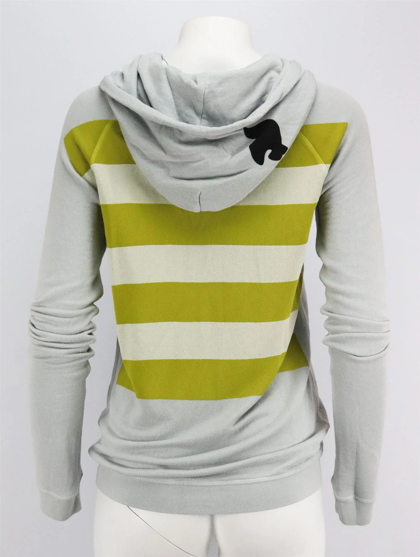 FREE CITY PRINTED COTTON BLEND TERRY HOODIE UK 6 - Image 4