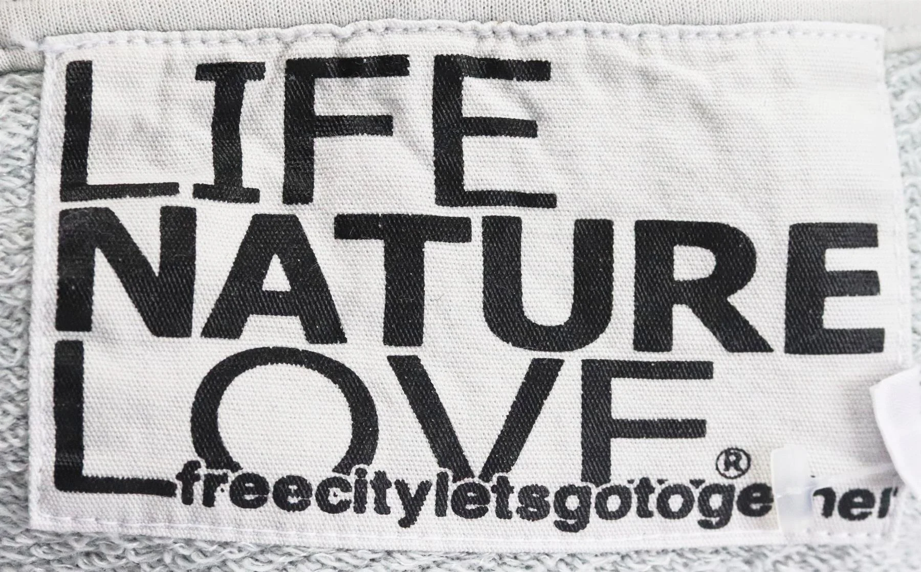 FREE CITY PRINTED COTTON BLEND TERRY HOODIE UK 6 - Image 5