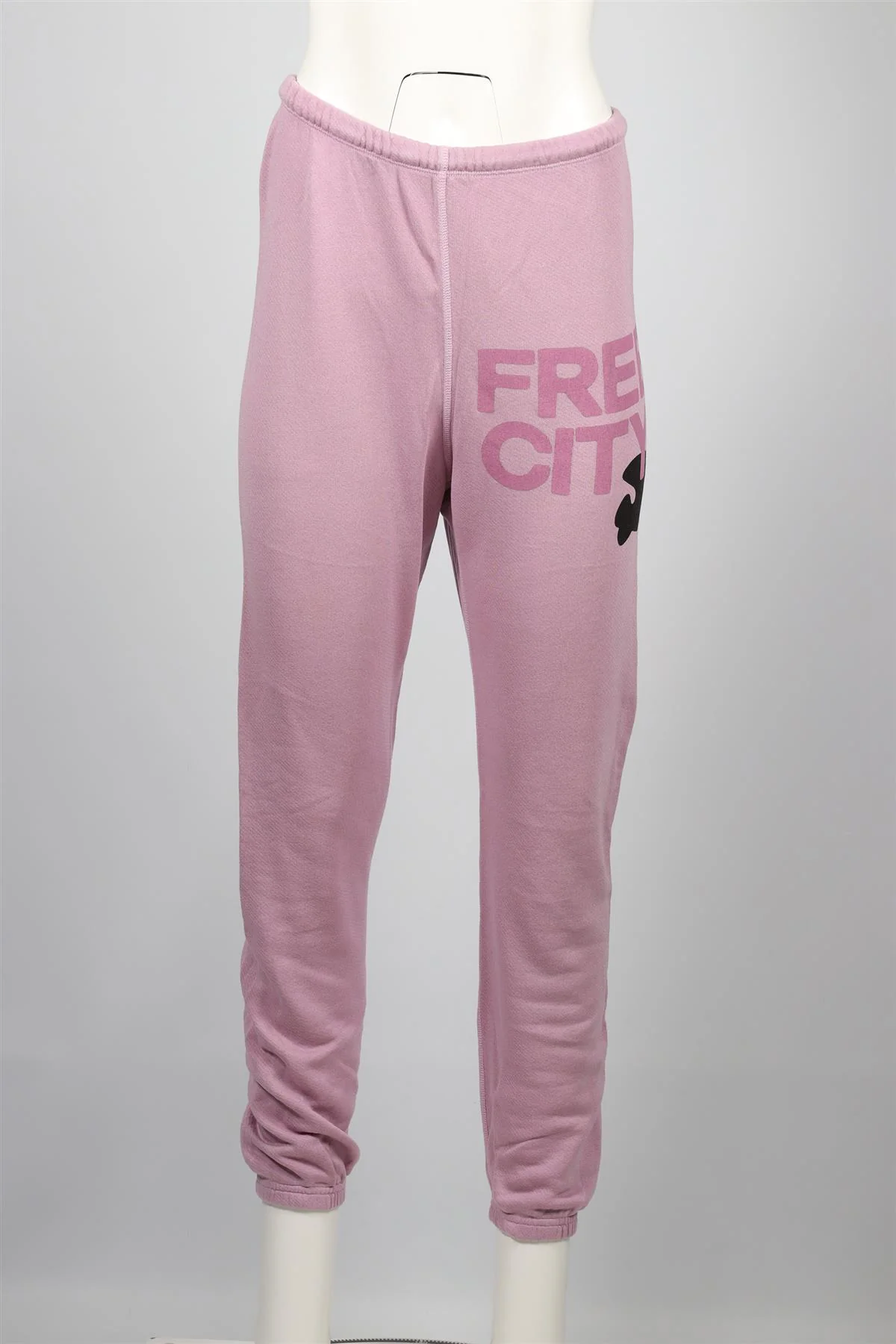 FREE CITY PURPLE COTTON BLEND TRACK PANTS SMALL - Image 2