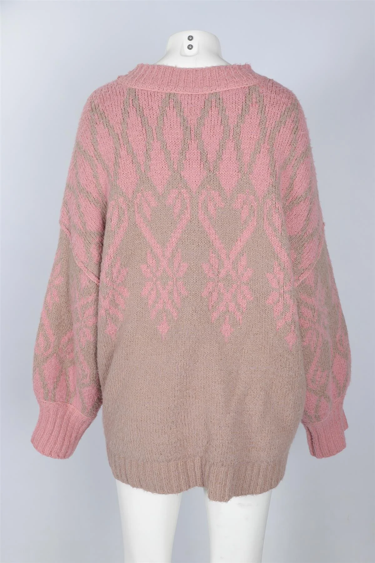FREE PEOPLE PINK WOOL SWEATER MEDIUM - Image 4