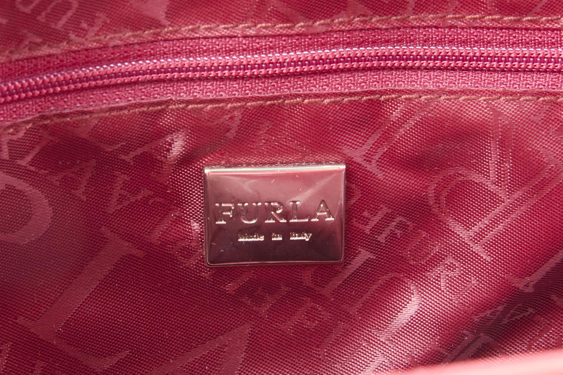 FURLA RED LEATHER TOTE BAG - Image 9