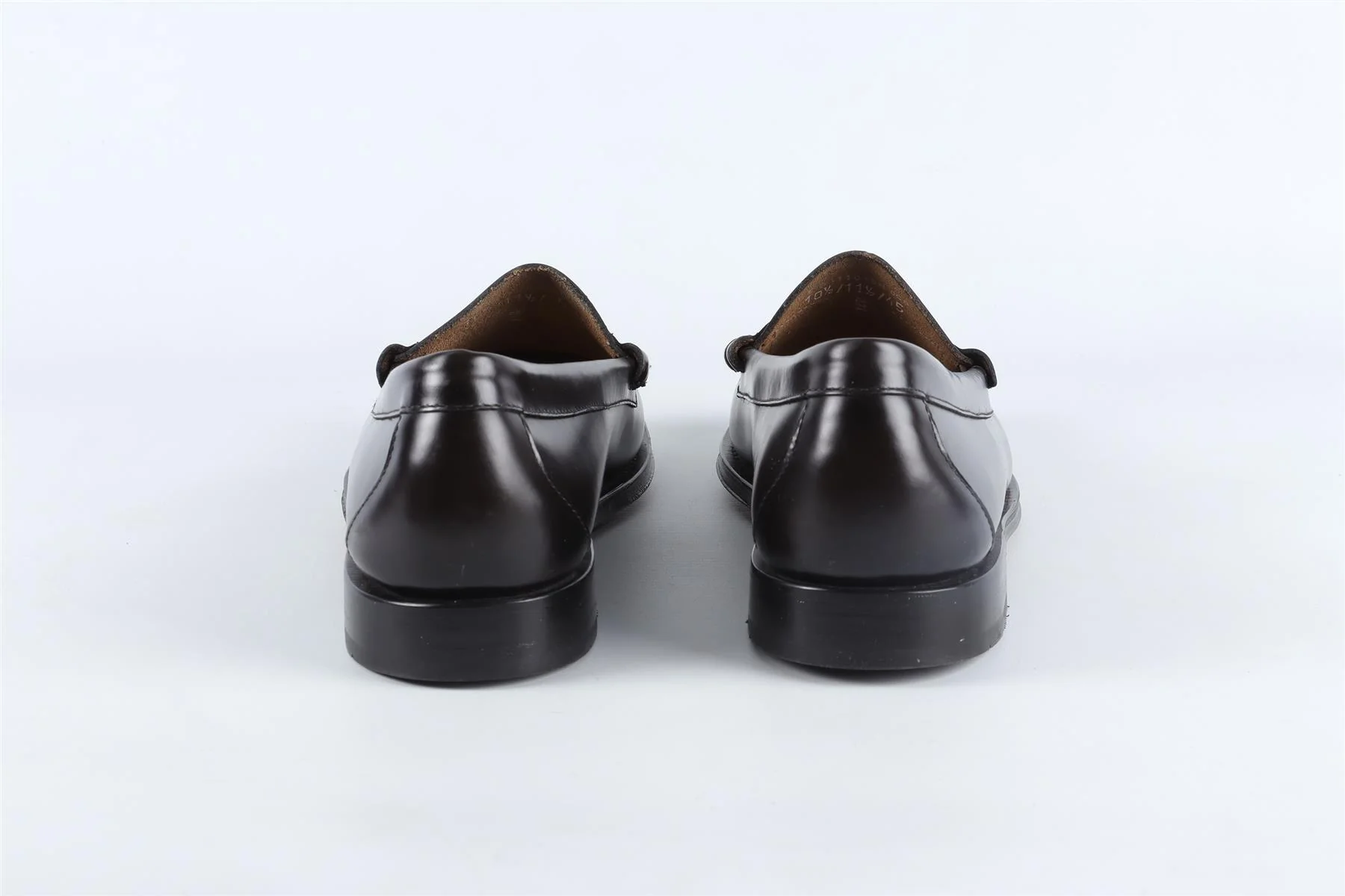 G.H. BASS BLACK MEN'S LEATHER LOAFERS UK 10.5 EU 44.5 US 11.5 - Image 5