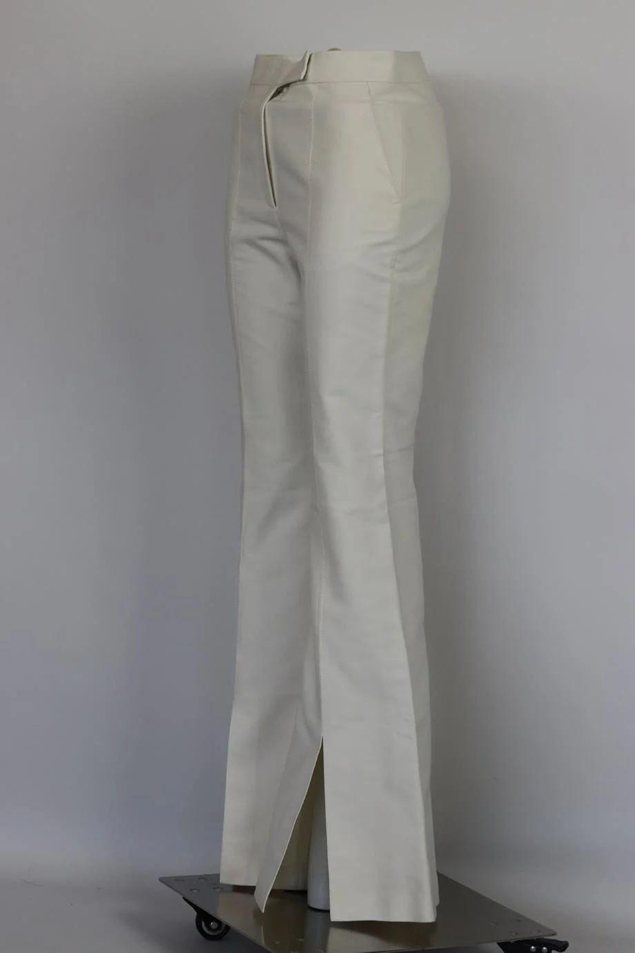 GABRIELA HEARST COTTON BLEND FLARED PANTS IT 38 UK 6 - Image 3