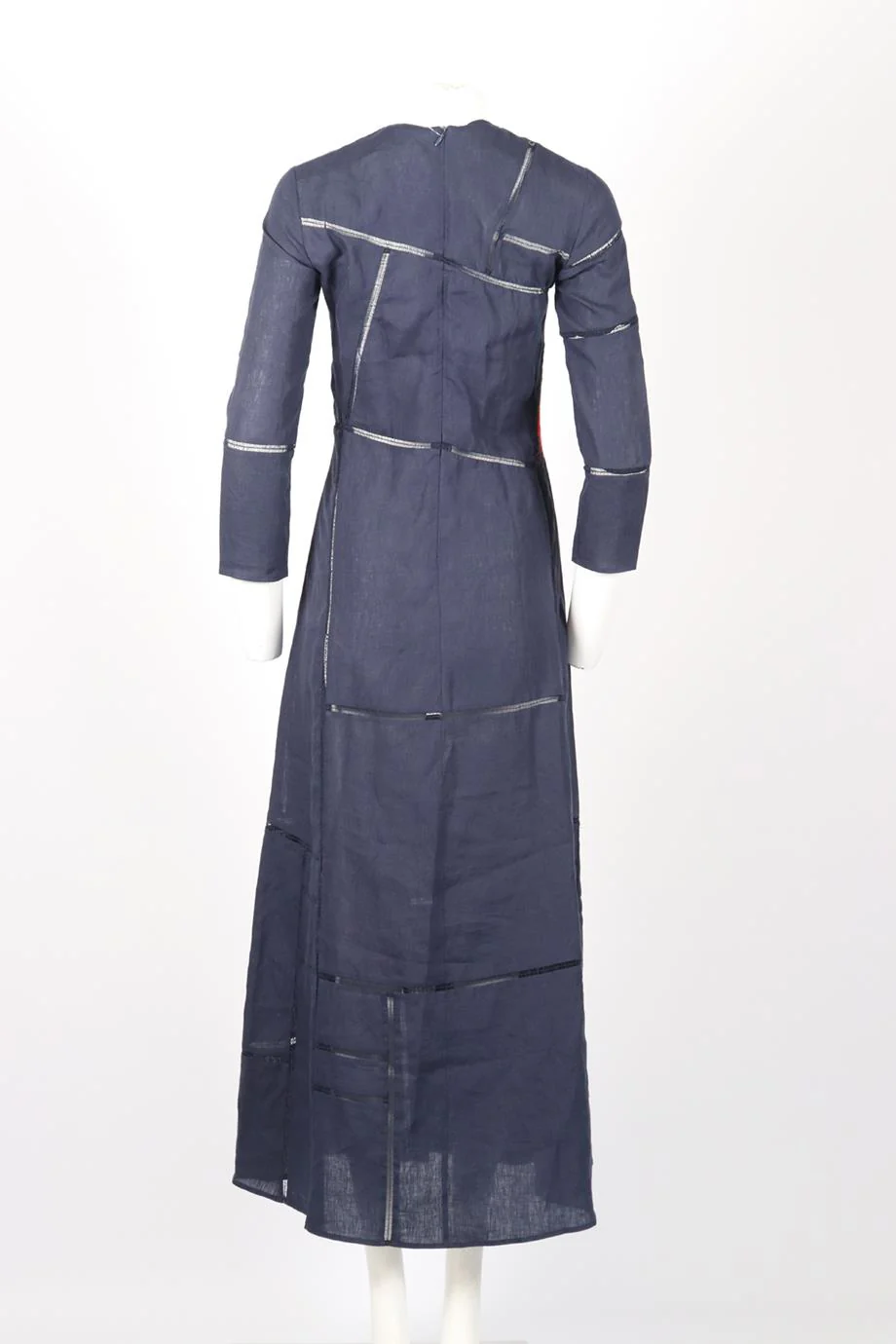 GABRIELA HEARST LINEN MAXI DRESS IT 40 UK 8 - Image 4