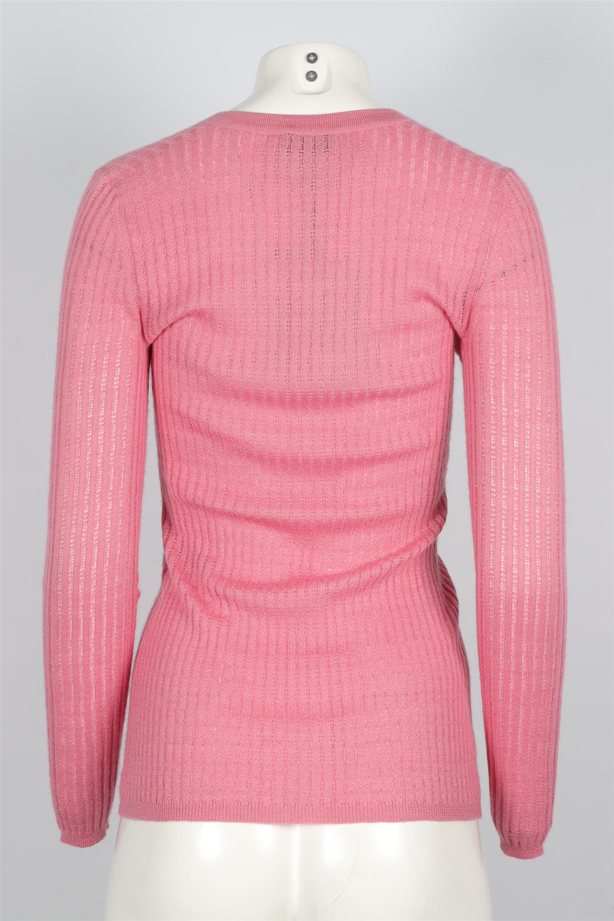 GABRIELA HEARST PINK CASHMERE CARDIGAN SMALL - Image 4