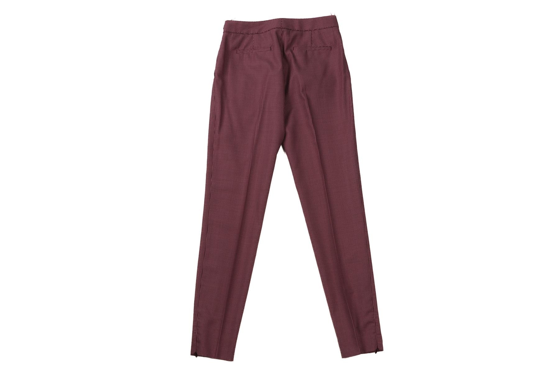 GABRIELA HEARST PURPLE WOOL TAPERED PANTS IT 38 UK 6 - Image 4