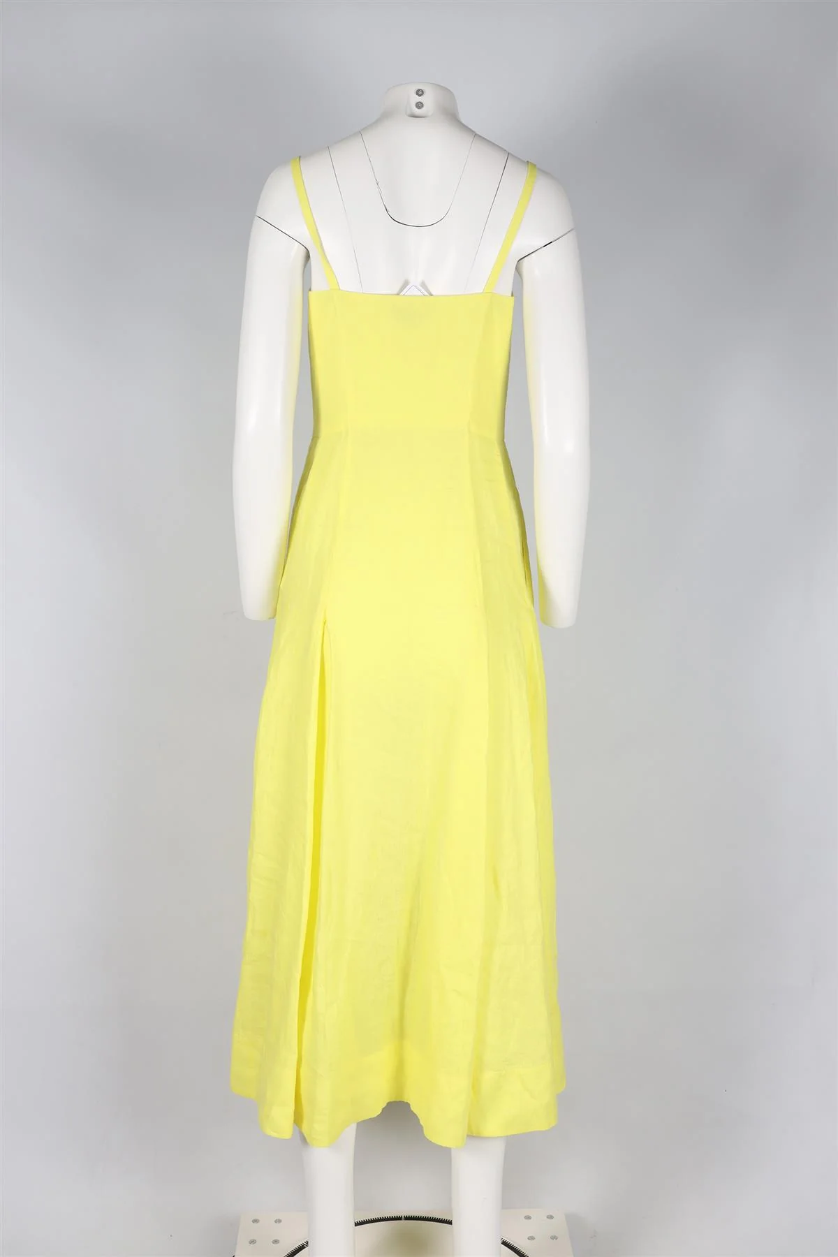 GABRIELA HEARST YELLOW LINEN MAXI DRESS IT 40 UK 8 - Image 4