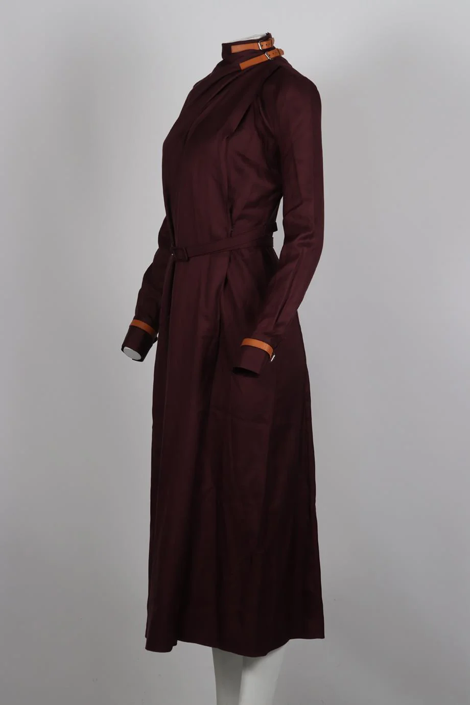GABRIELLA HEARST BELTED SILK MIDI DRESS IT 40 UK 8 - Image 3