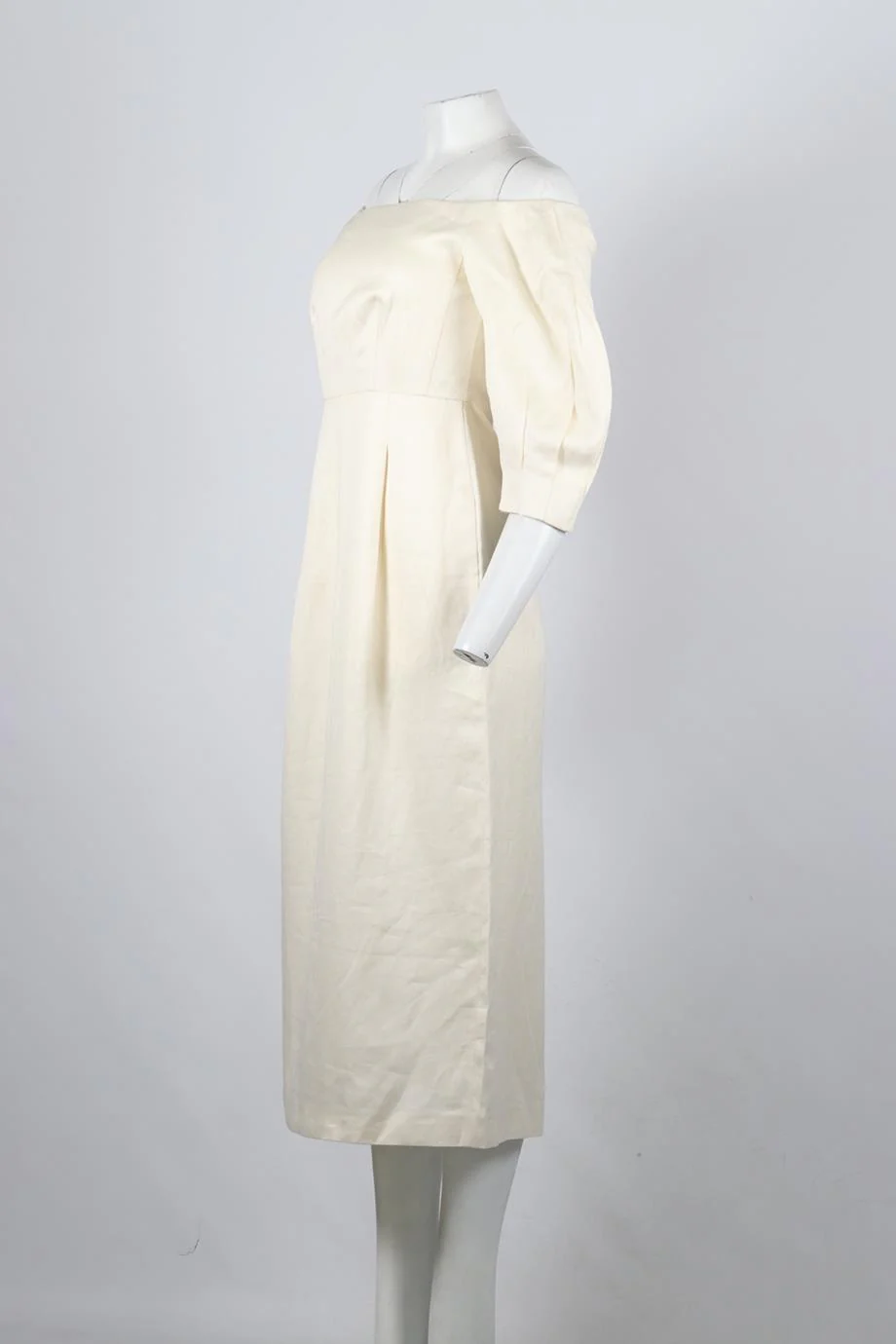 GABRIELLA HEARST LINEN MIDI DRESS IT 40 UK 8 - Image 3