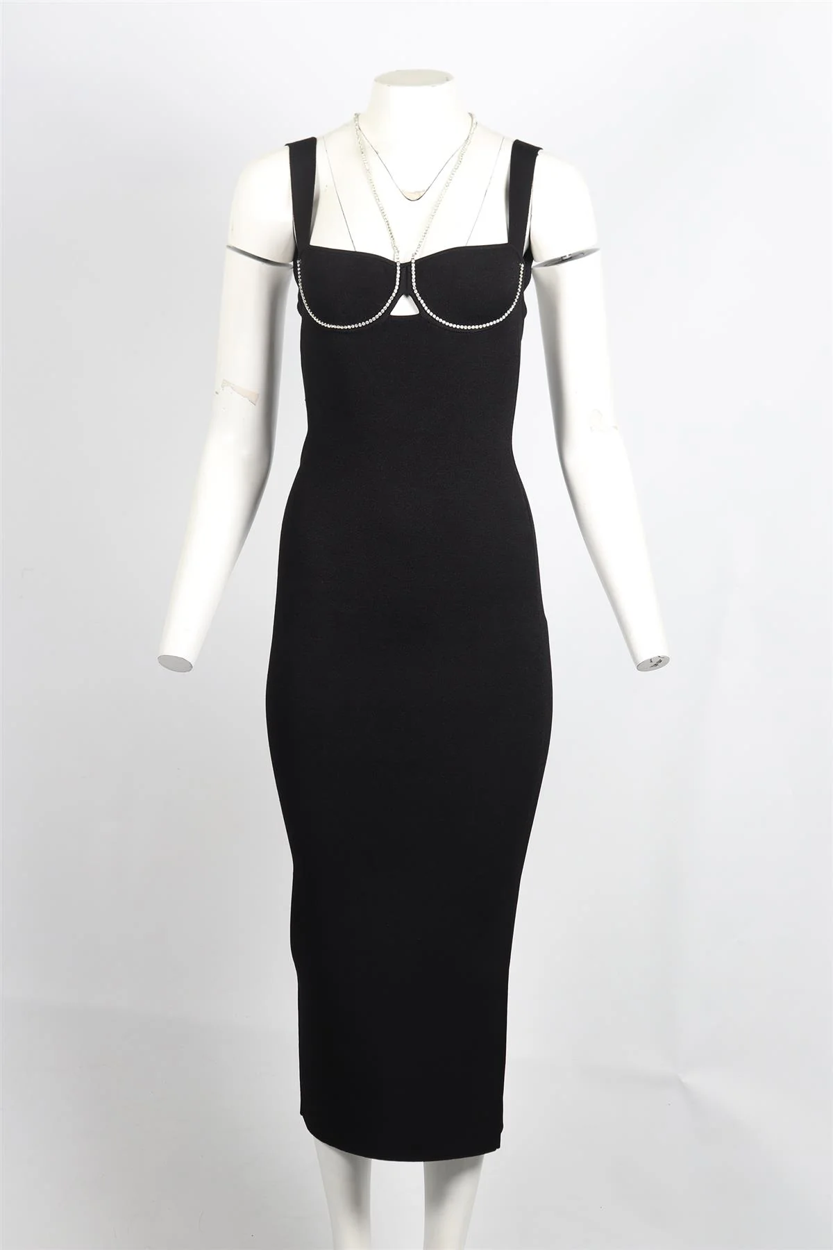 GALVAN LONDON CRYSTAL AND KNIT MIDI DRESS XSMALL - Image 2