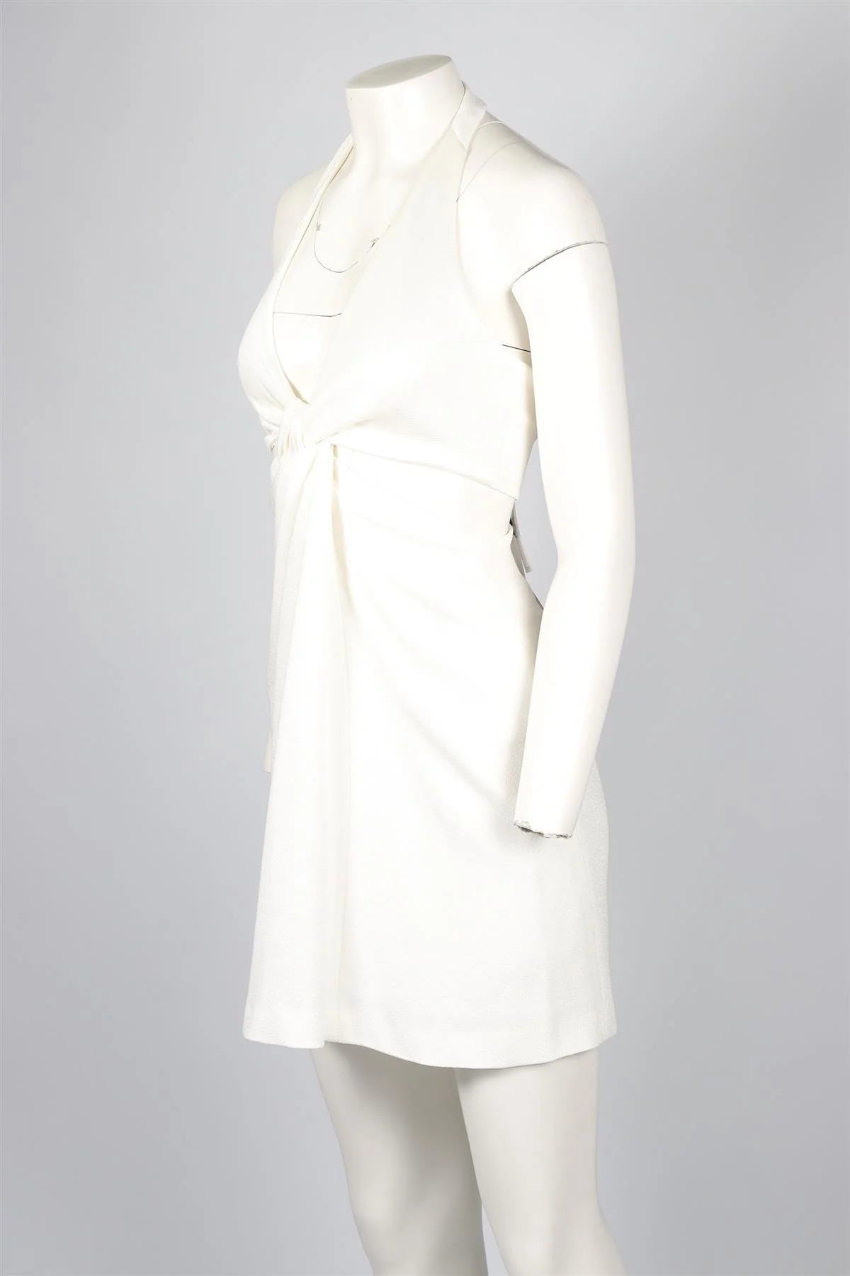 GALVAN LONDON WHITE CREPE MINI DRESS UK 8 - Image 3