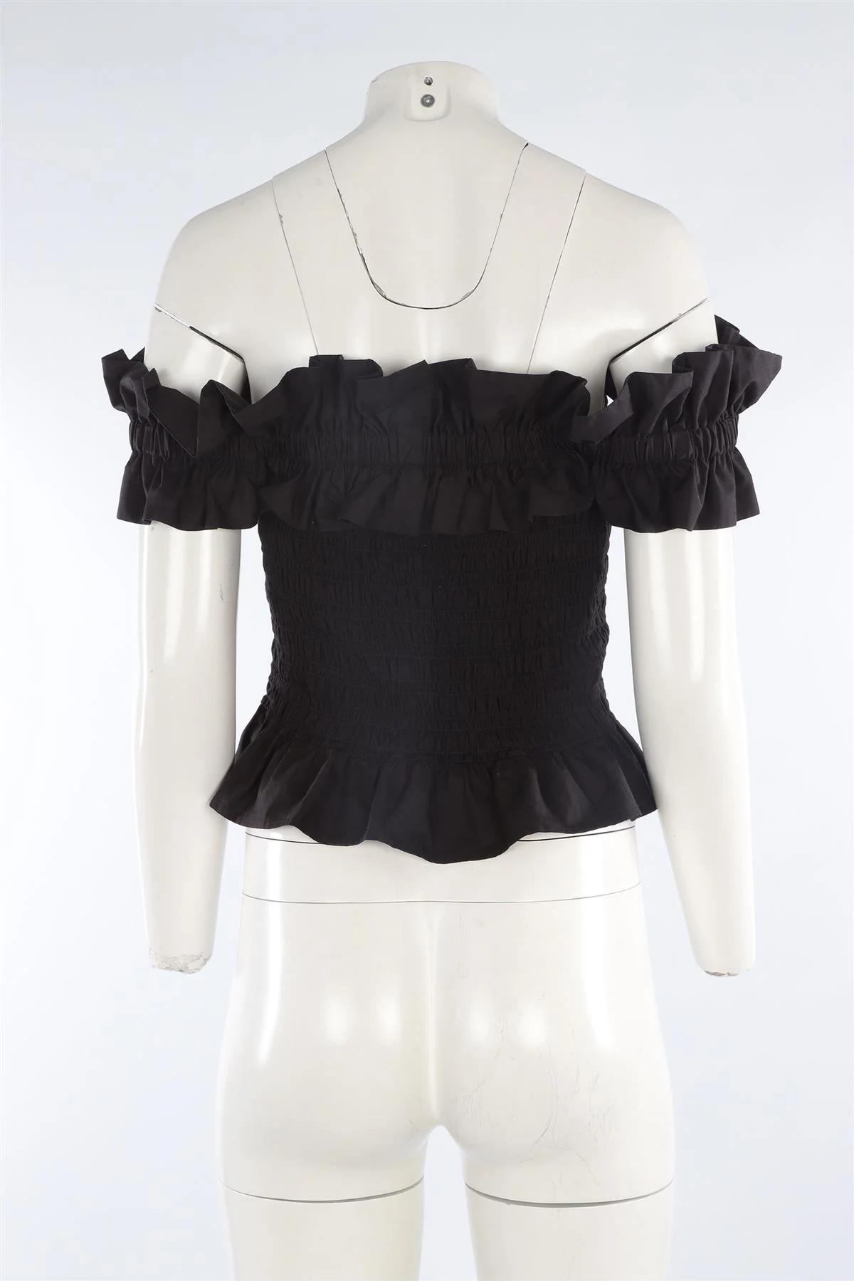 GANNI BLACK COTTON TOP EU 40 UK 12 - Image 4
