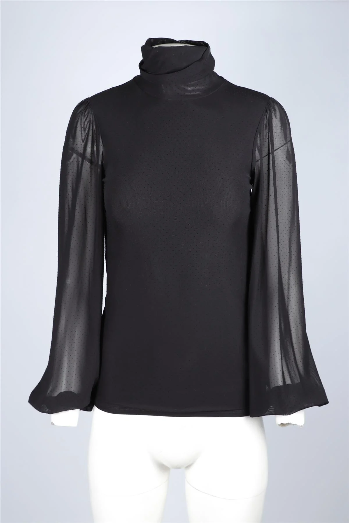 GANNI BLACK MESH TOP UK 6 - Image 2