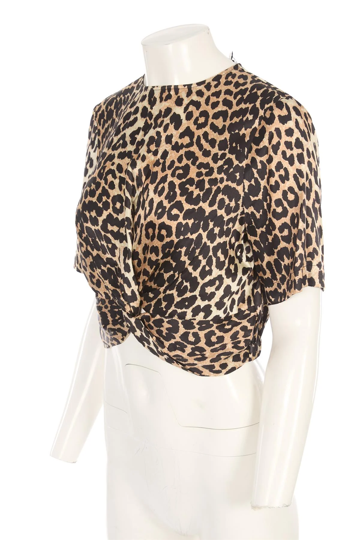 GANNI BROWN SILK TOP DE 40 UK 12 - Image 3