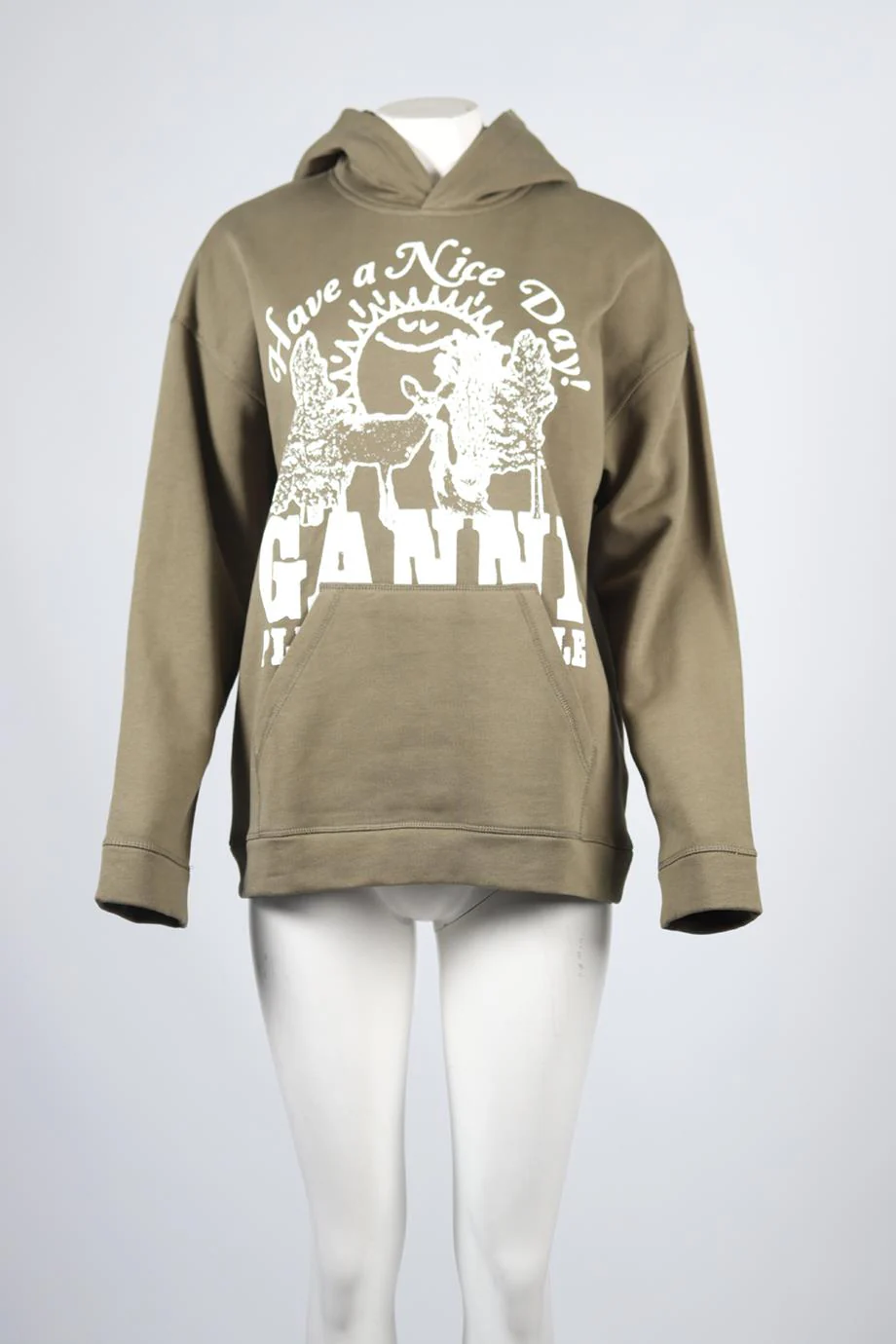 GANNI COTTON HOODIE SMALL-MEDIUM - Image 2
