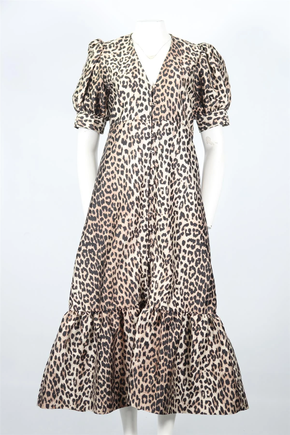 GANNI LEOPARD PRINTED DRESS DE 40 UK 12 - Image 2