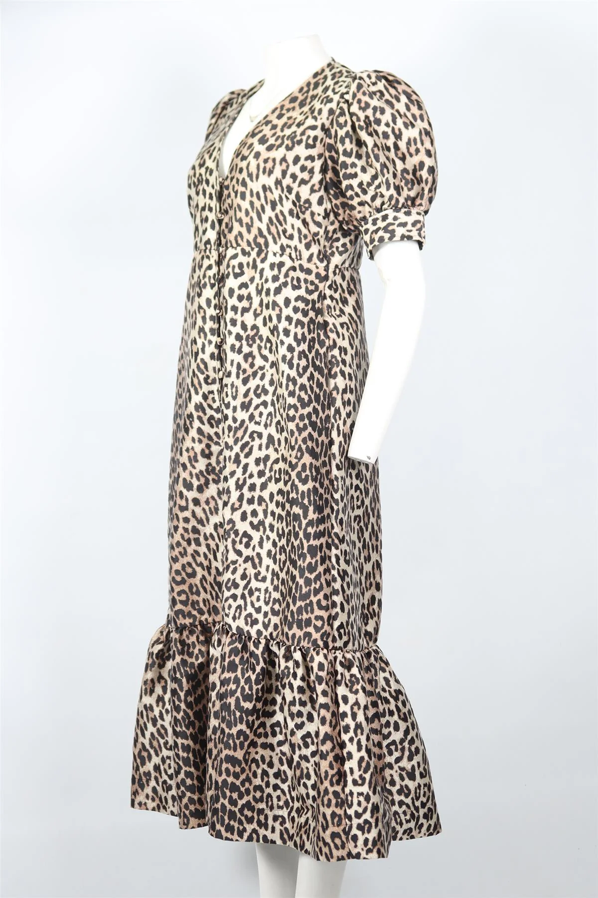 GANNI LEOPARD PRINTED DRESS DE 40 UK 12 - Image 3