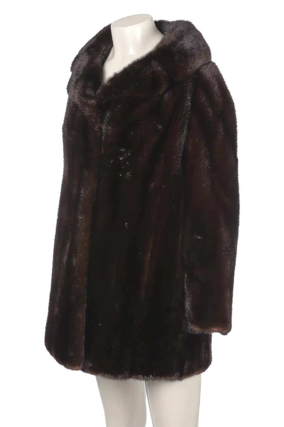 GARFINCKEL'S BROWN VINTAGE MINK FUR COAT UK 10 - Image 3