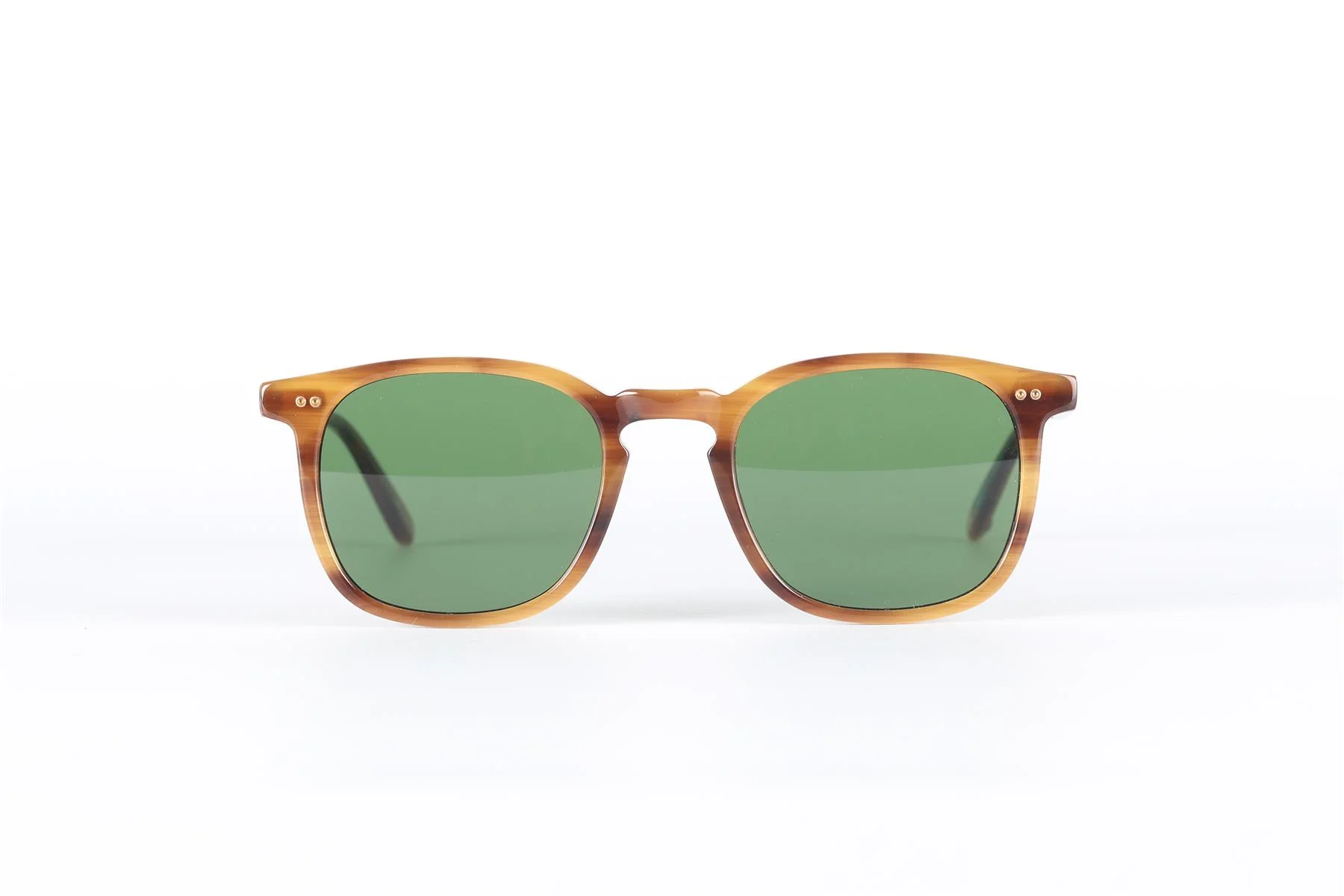 GARRETT LEIGHT BROWN SQUARE FRAME ACETATE SUNGLASSES - Image 3