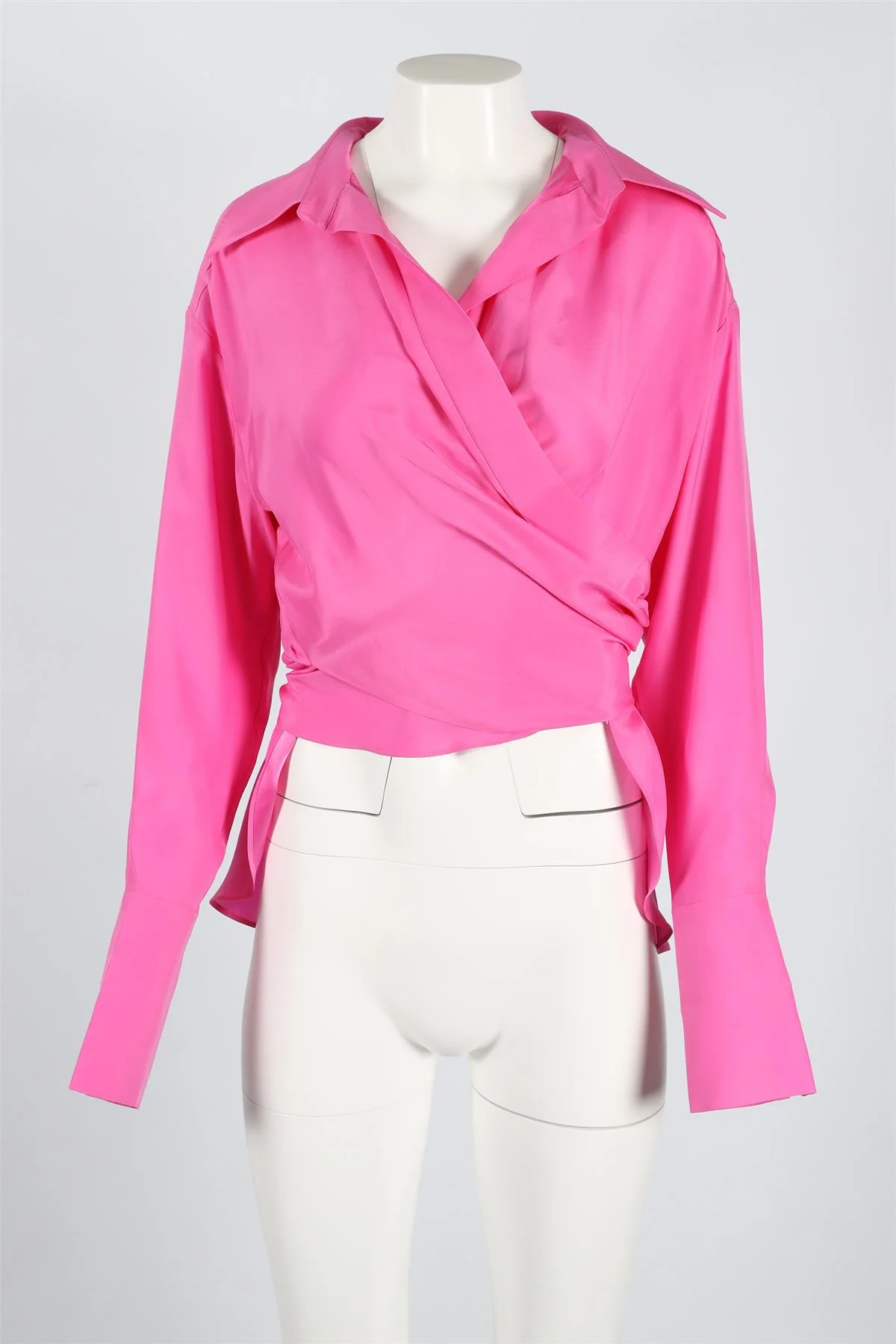 GAUGE81 PINK SILK SHIRT LARGE - Image 2