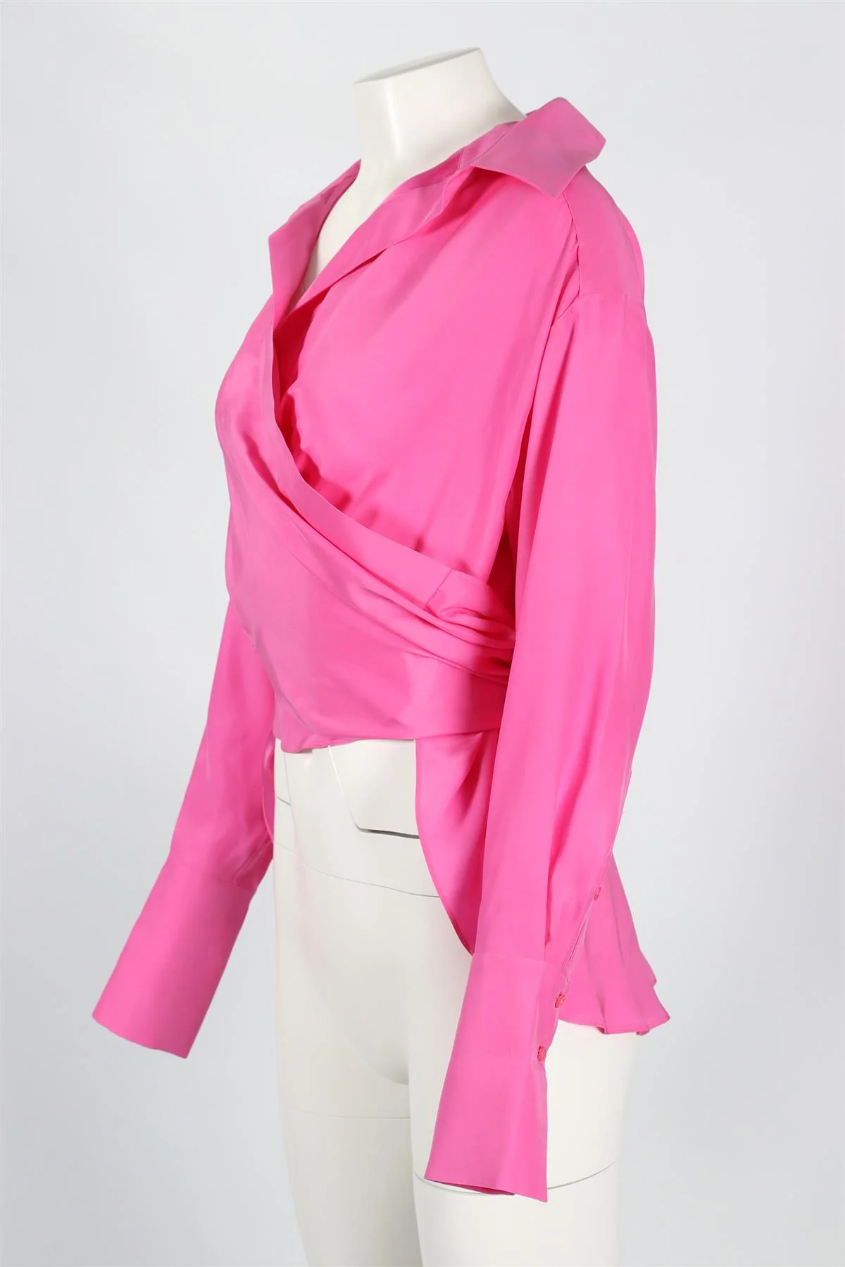 GAUGE81 PINK SILK SHIRT LARGE - Image 3