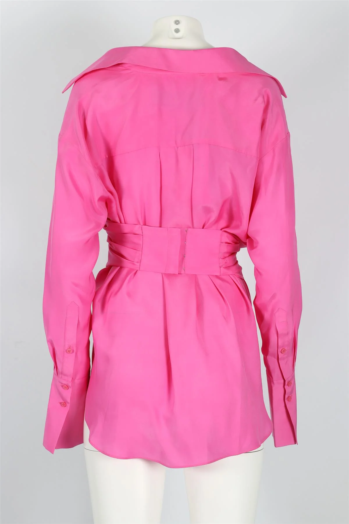 GAUGE81 PINK SILK SHIRT LARGE - Image 4
