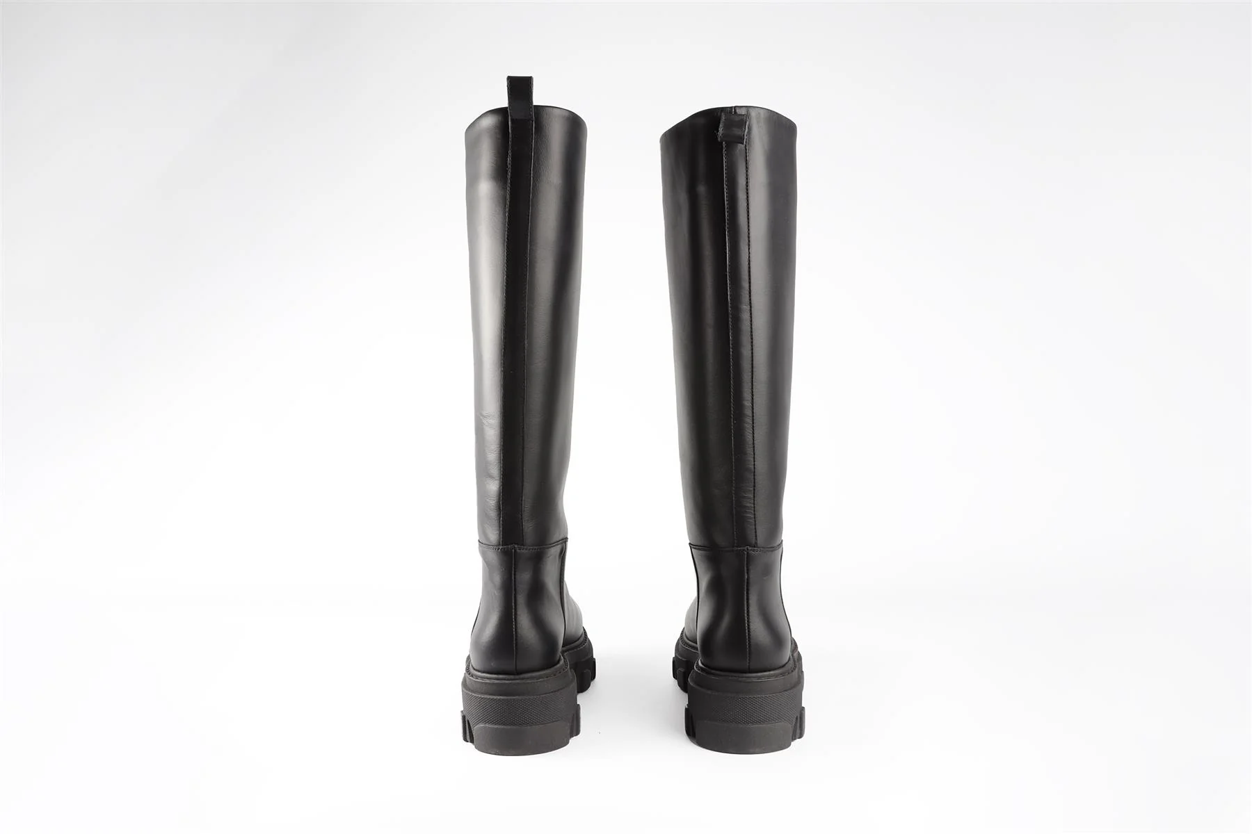 GIA + PERNILLE TEISBAEK BLACK LEATHER KNEE HIGH BOOTS EU 37 UK 4 - Image 5