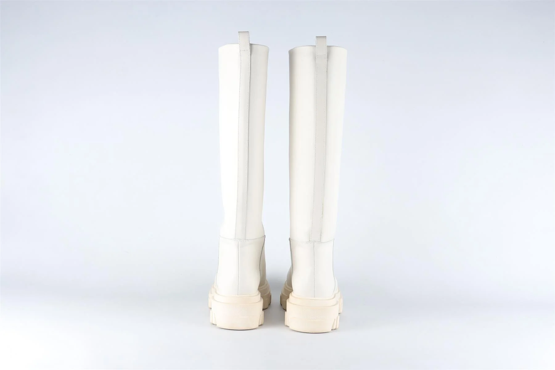 GIA + PERNILLE TEISBAEK WHITE LEATHER KNEE HIGH BOOTS EU 38 UK 5 US 8 - Image 5