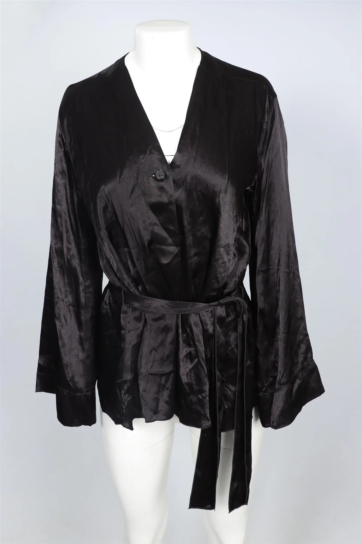 GIADA FORTE BLACK SATIN TOP IT 42 UK 10 - Image 2