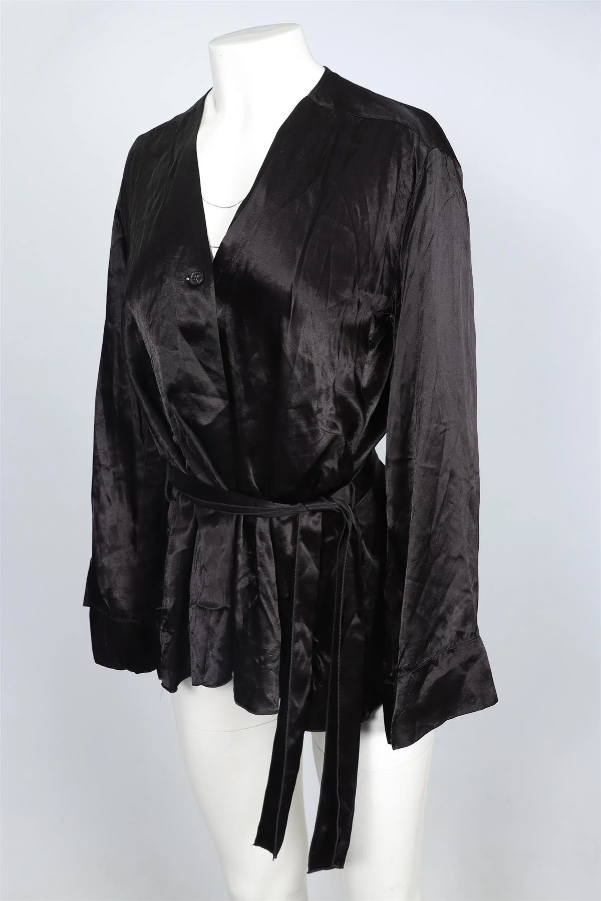 GIADA FORTE BLACK SATIN TOP IT 42 UK 10 - Image 3