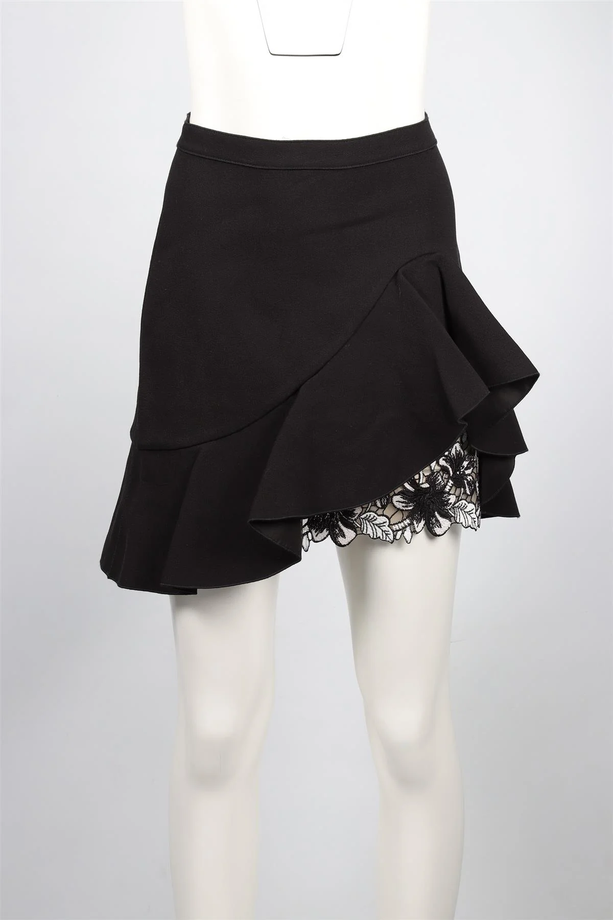 GIAMBATTISTA VALLI BLACK COTTON MINI SKIRT XXSMALL - Image 2