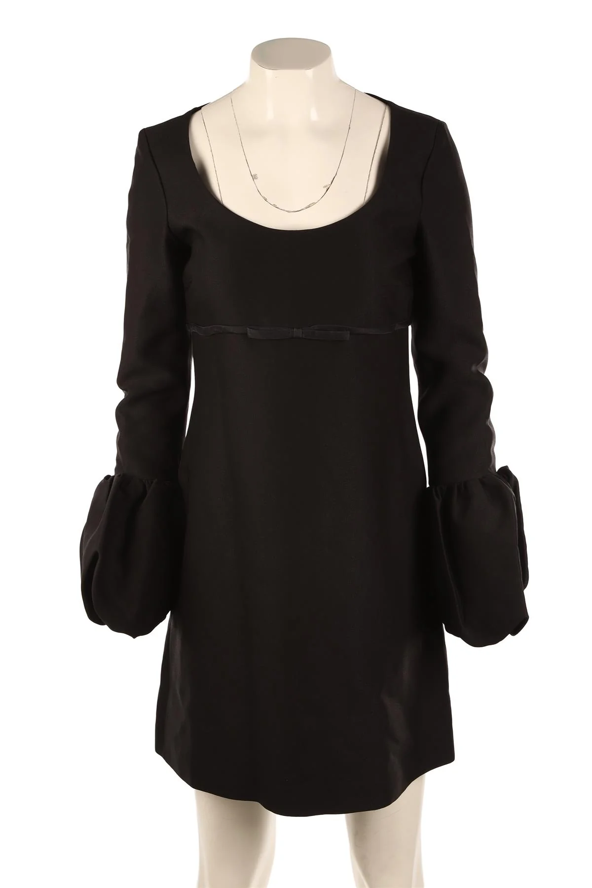 GIAMBATTISTA VALLI BLACK CREPE MINI DRESS IT 42 UK 10 - Image 2