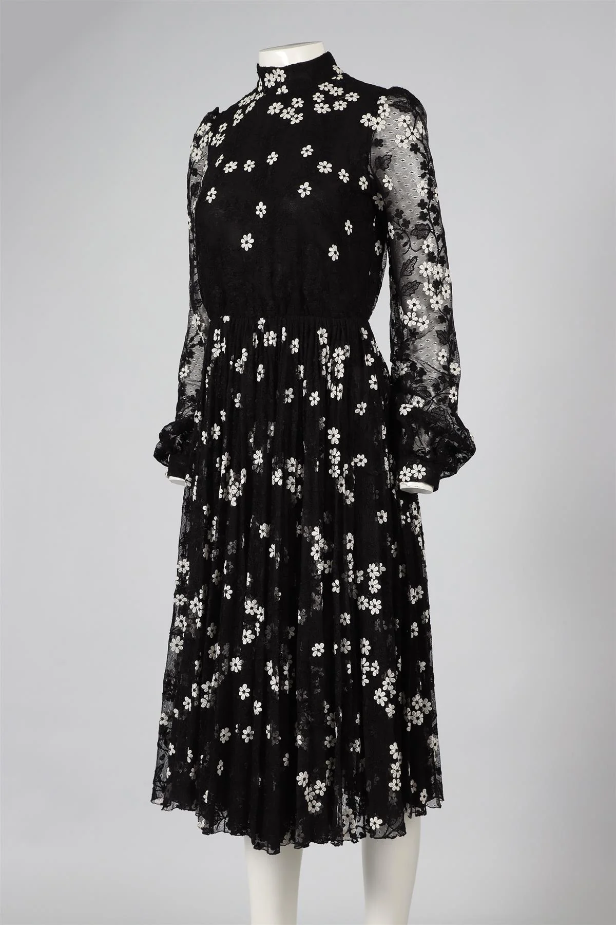 GIAMBATTISTA VALLI BLACK LACE MIDI DRESS IT 38 UK 6 - Image 3