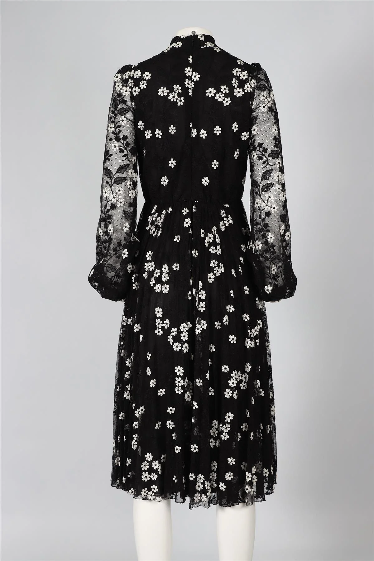 GIAMBATTISTA VALLI BLACK LACE MIDI DRESS IT 38 UK 6 - Image 4