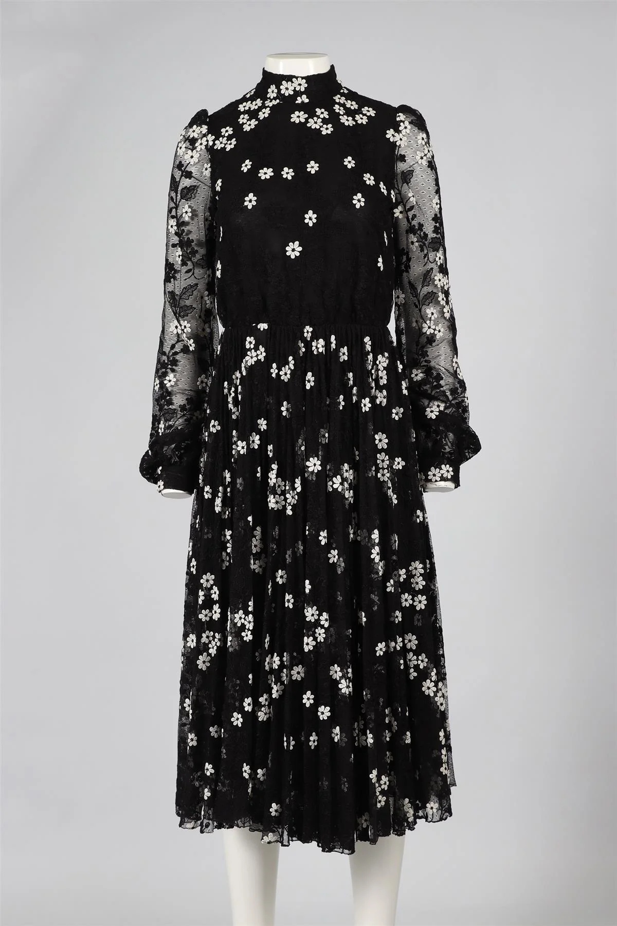 GIAMBATTISTA VALLI BLACK LACE MIDI DRESS IT 38 UK 6 - Image 6